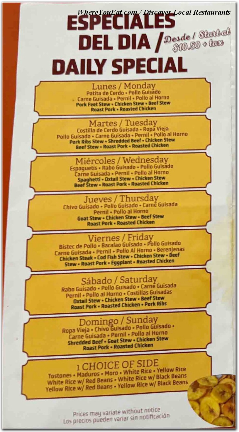 menu image