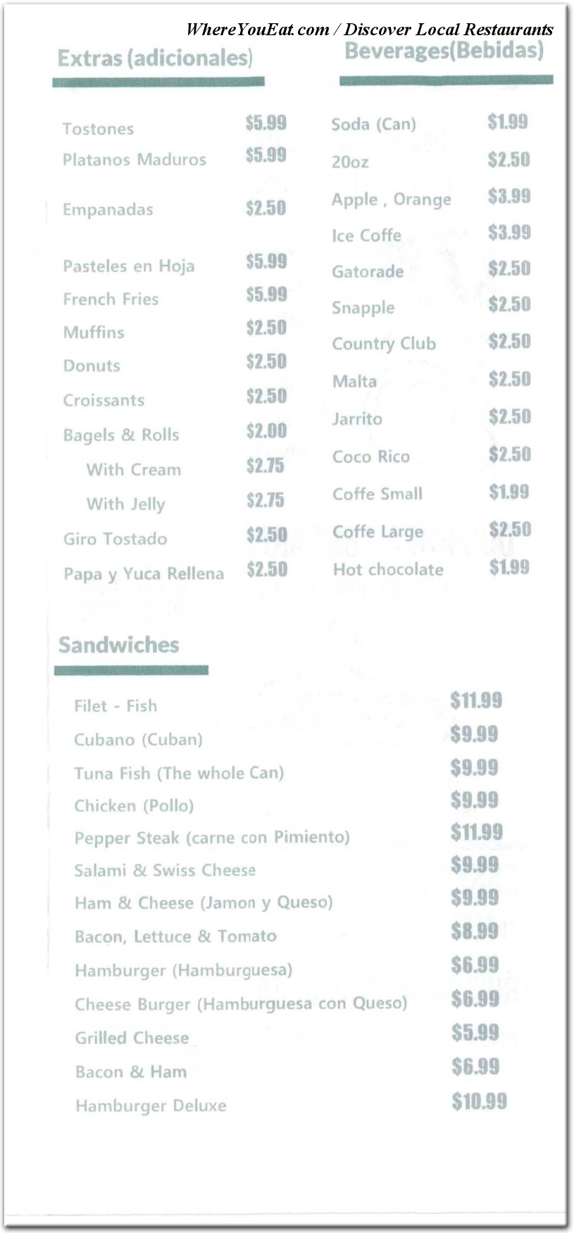 menu image