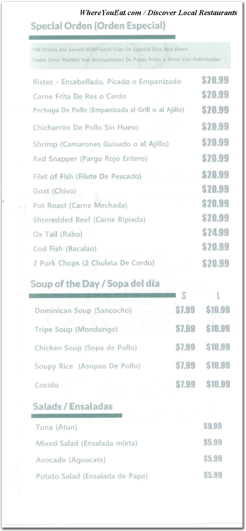 menu image