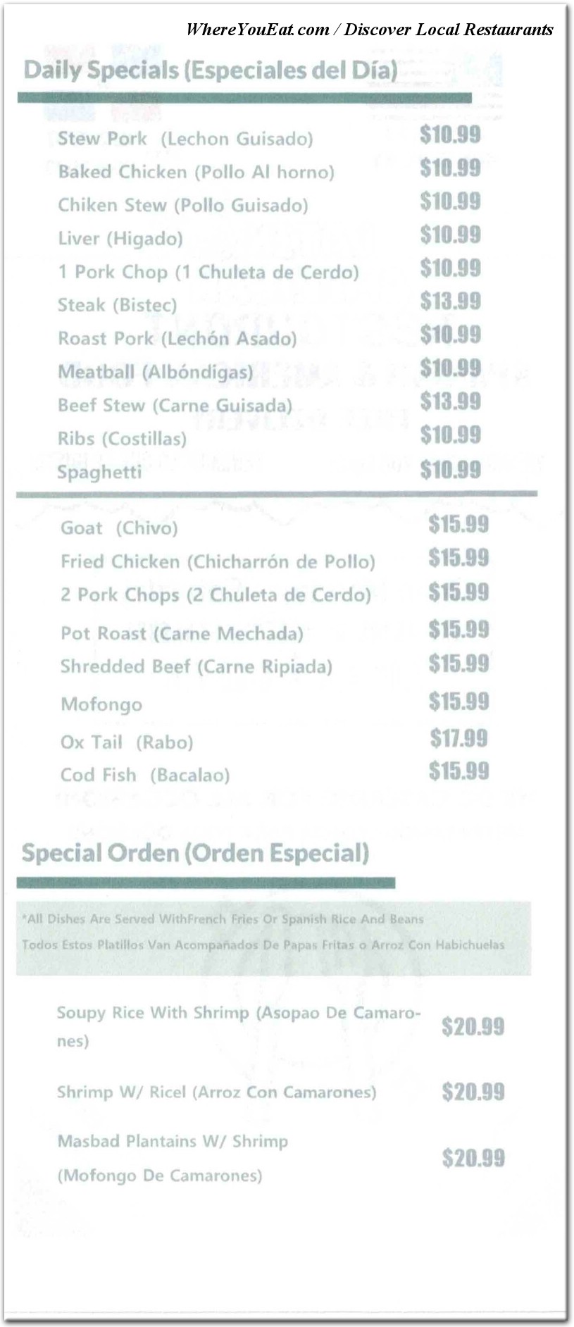 menu image