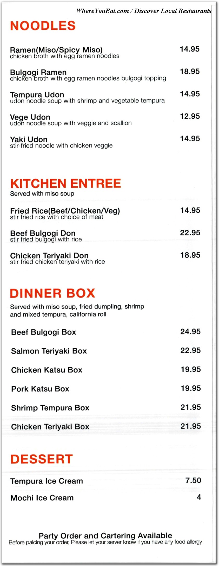 menu image