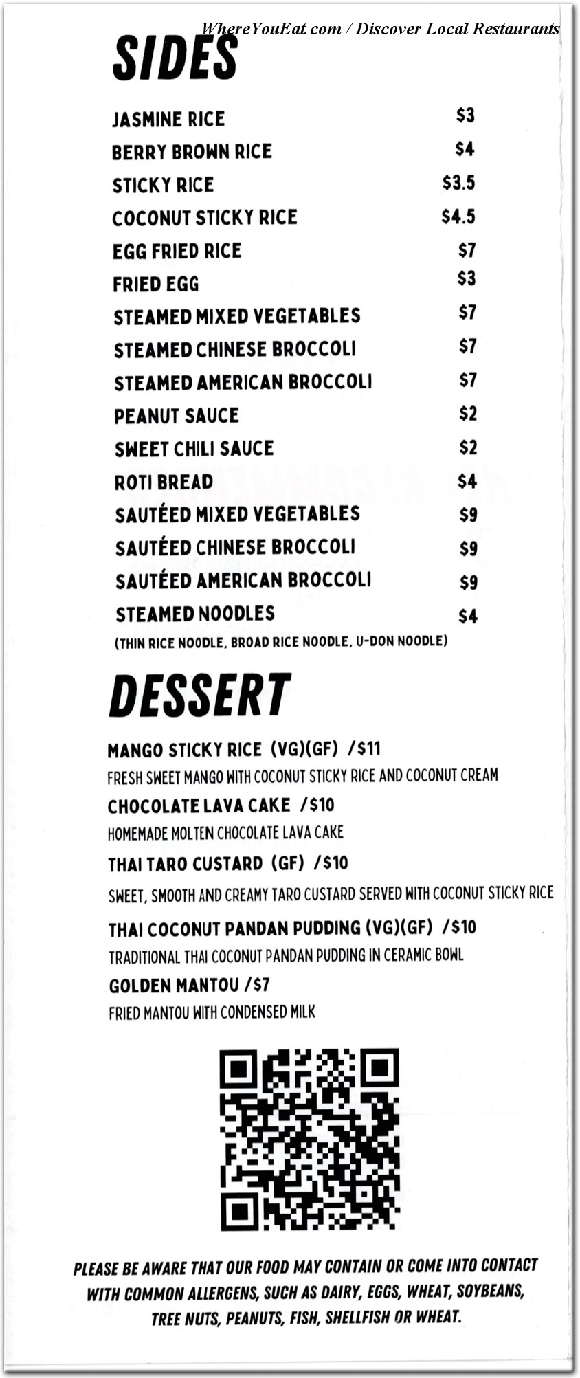 menu image