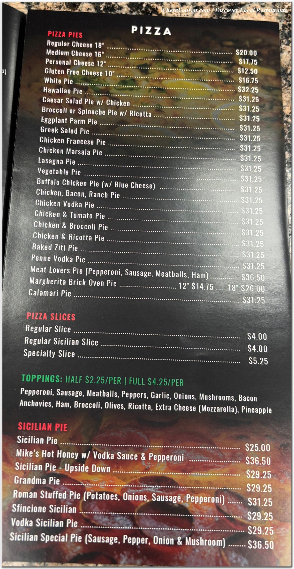 menu image