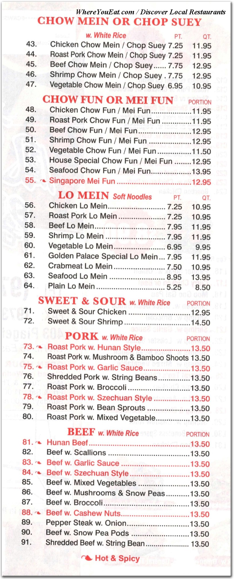 menu image