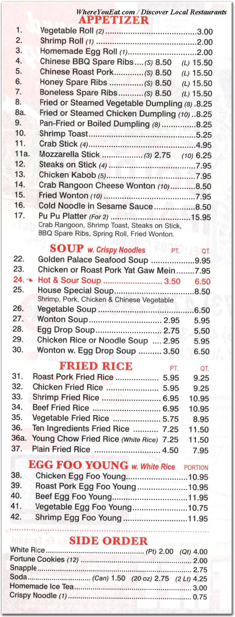 menu image