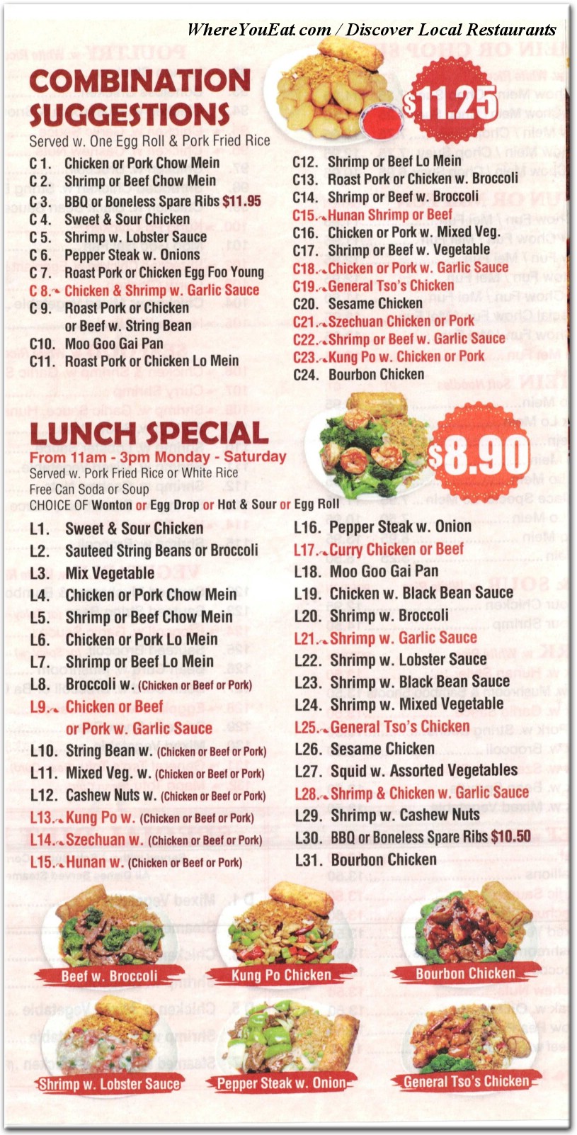 menu image