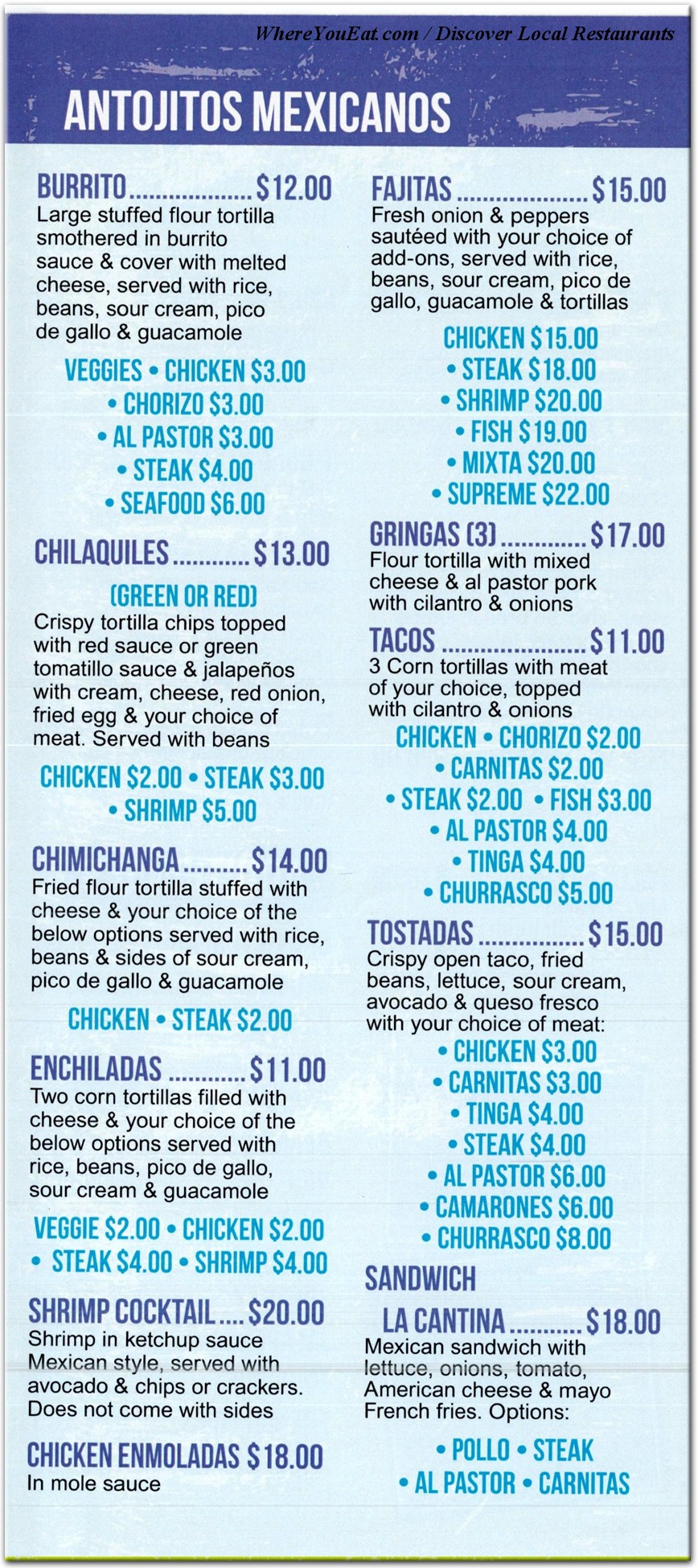 menu image
