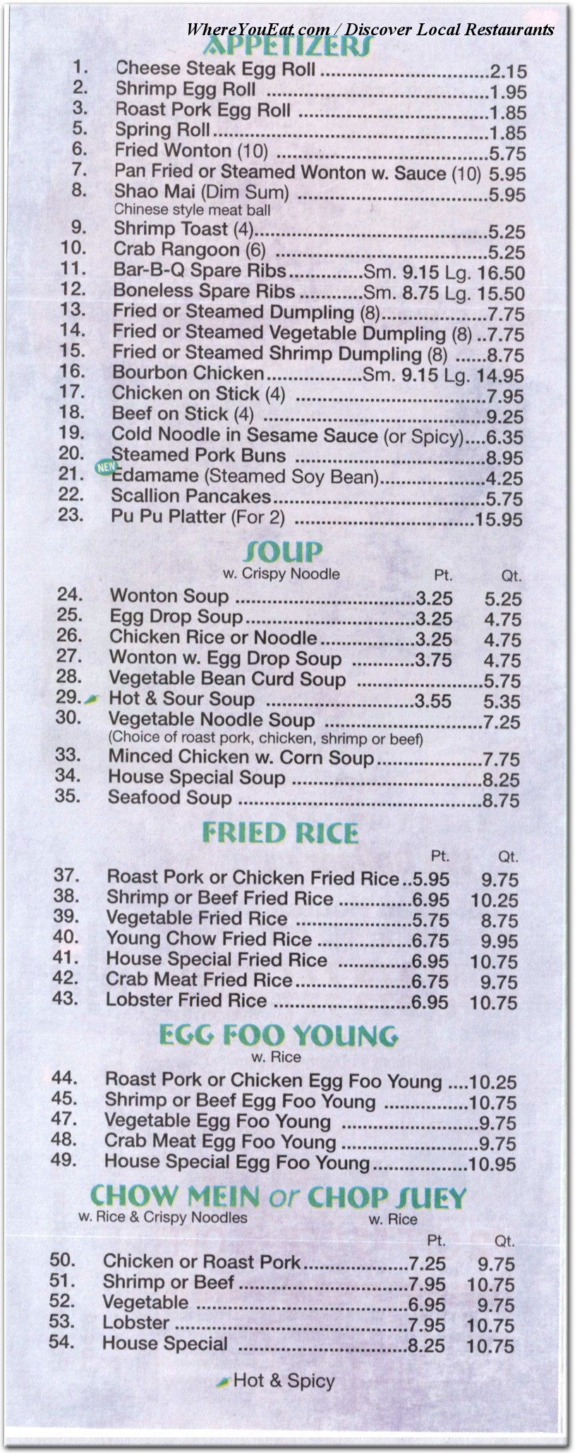 menu image