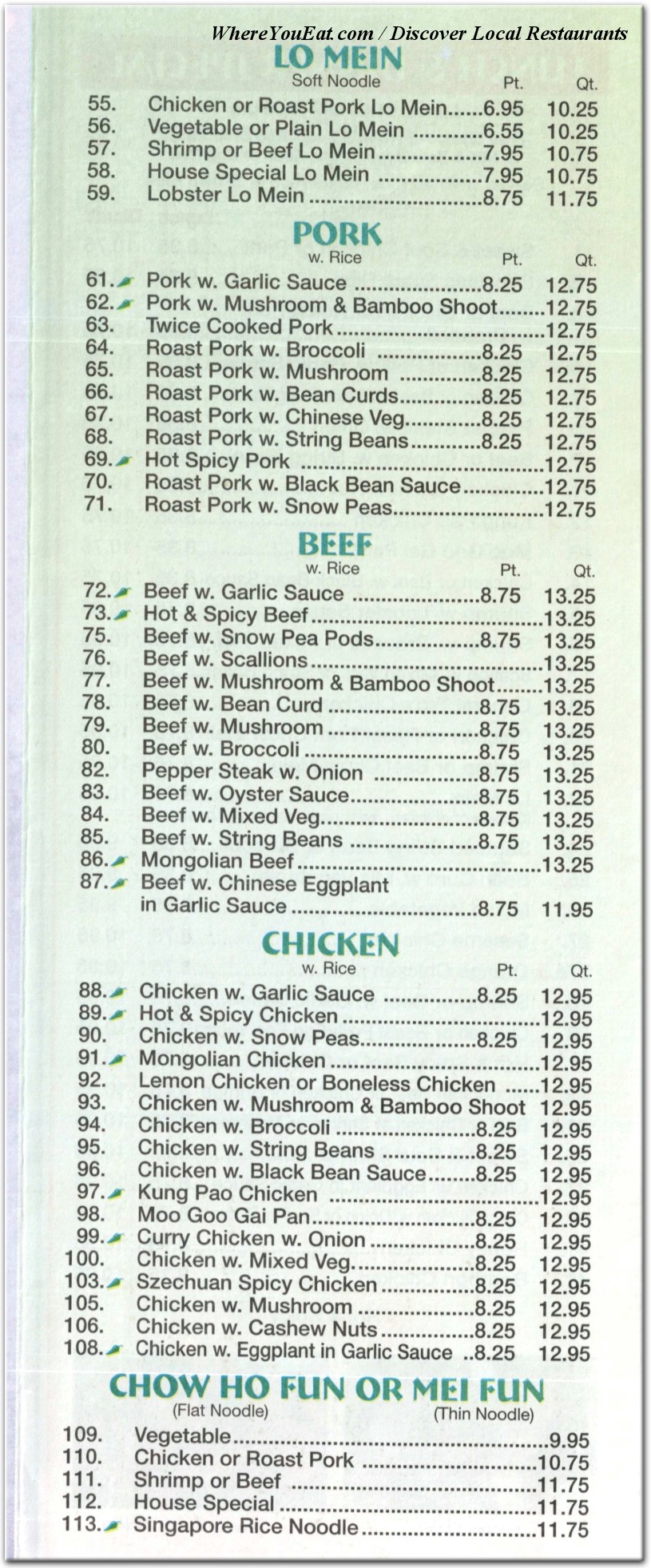 menu image