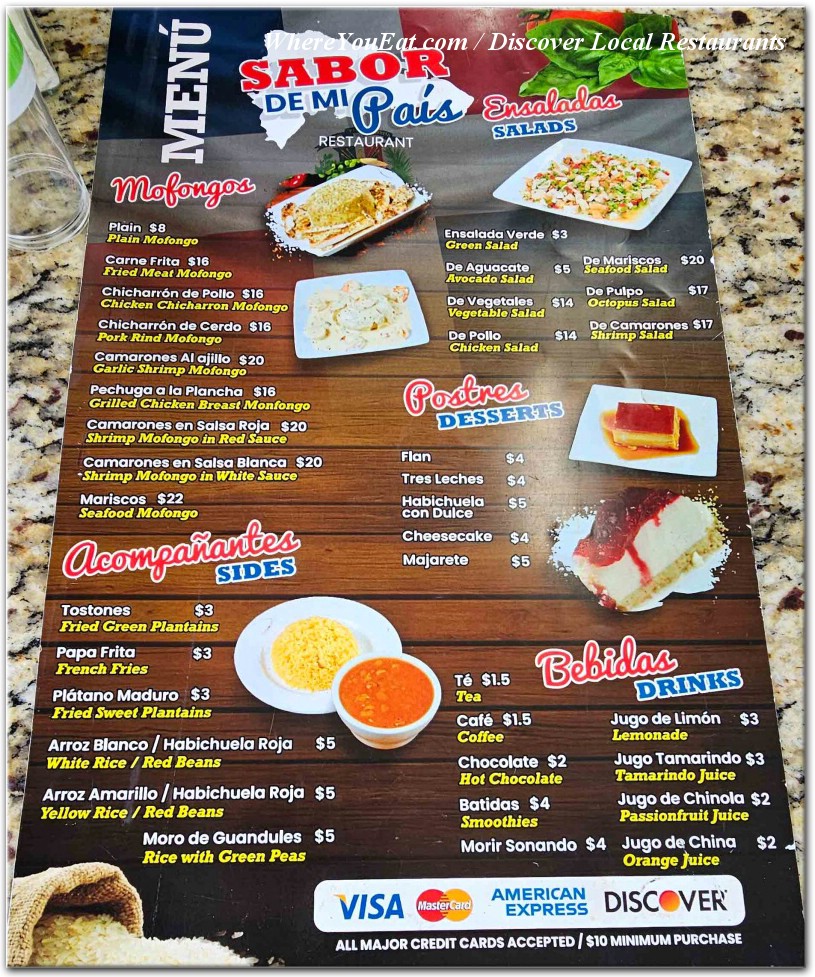 menu image