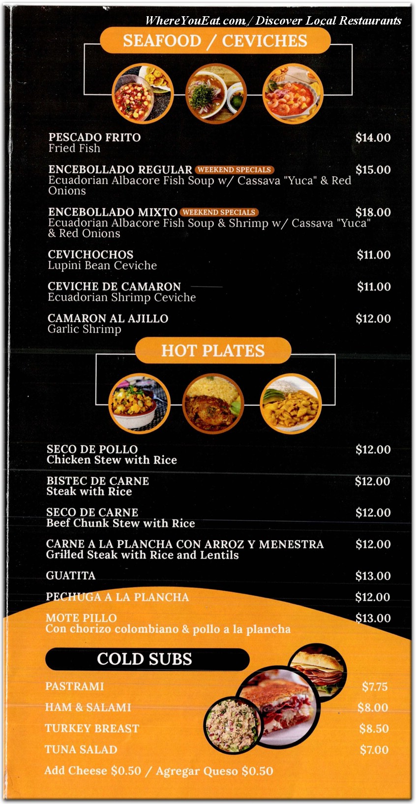 menu image