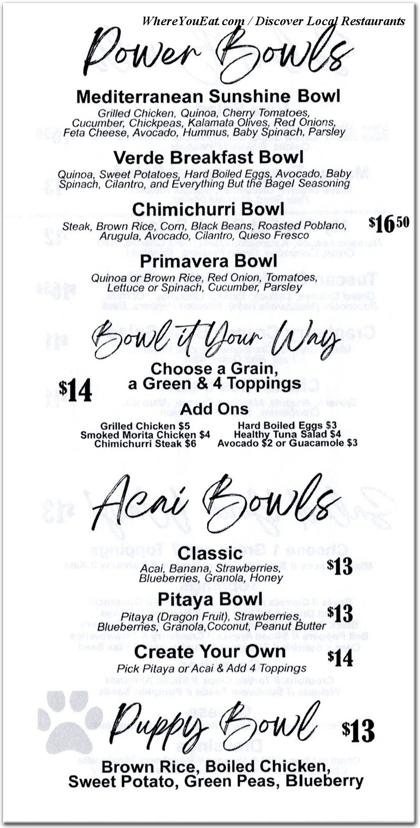 menu image