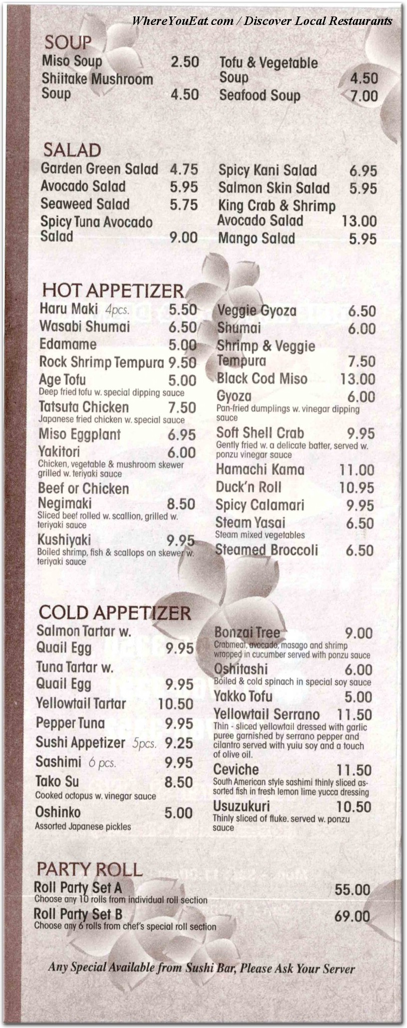 menu image