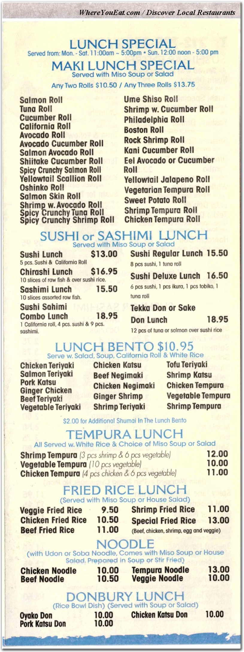 menu image