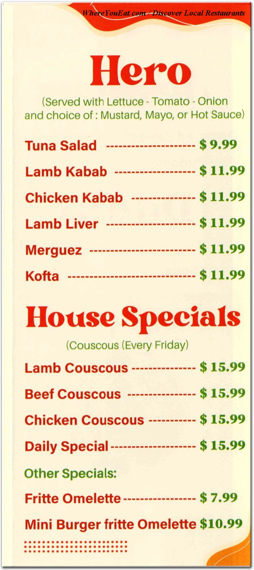 menu image