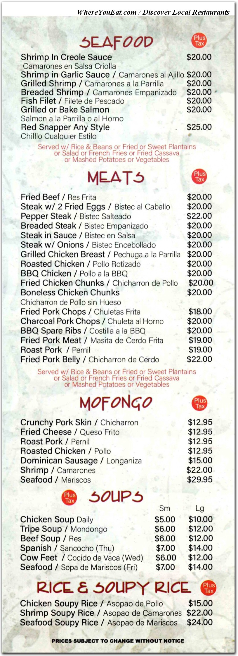 menu image