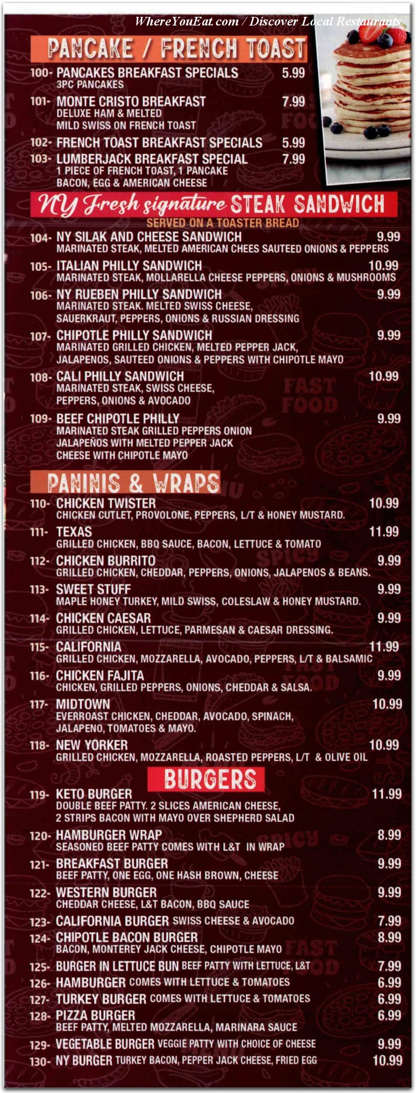 menu image