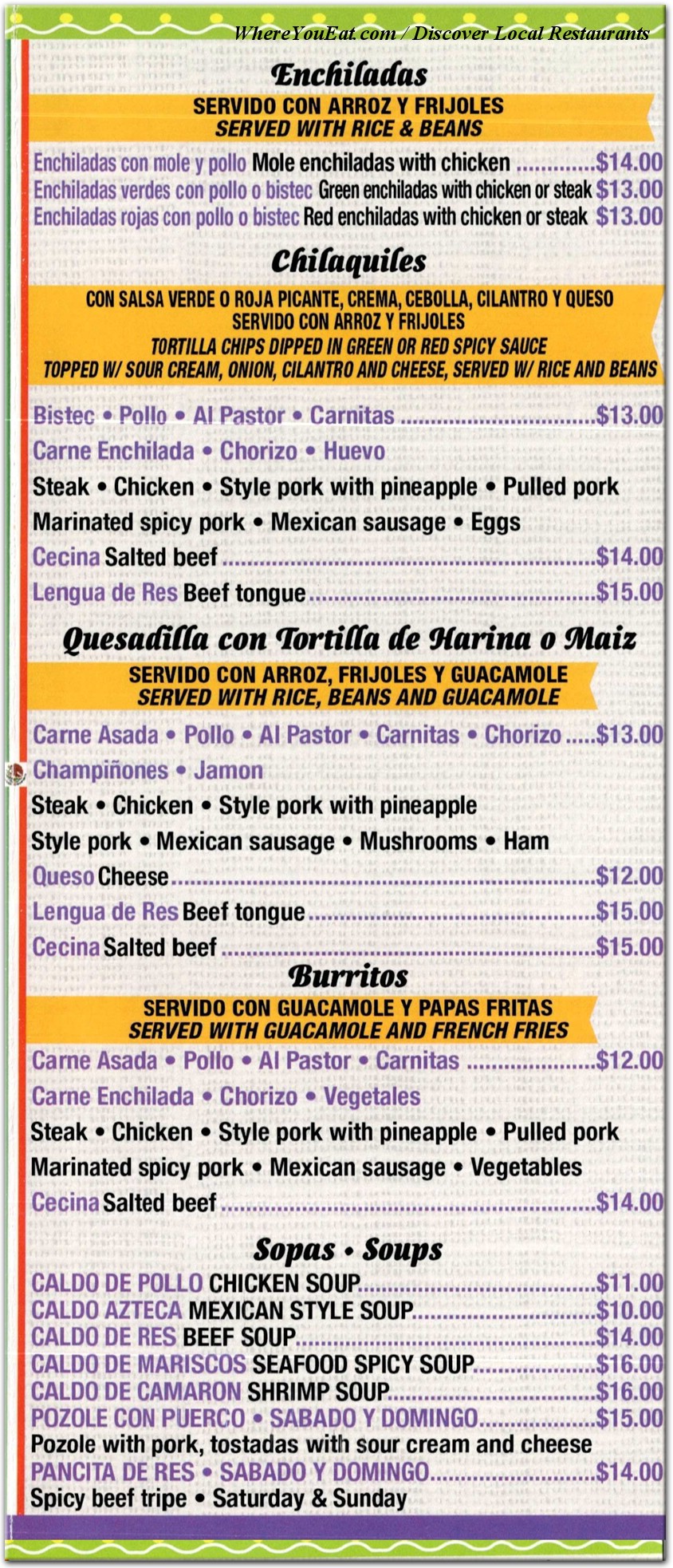 menu image