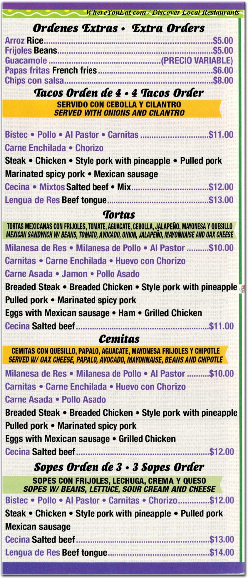 menu image