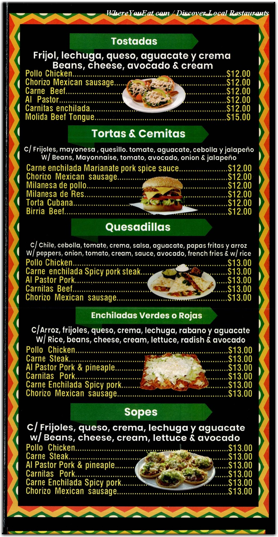 menu image