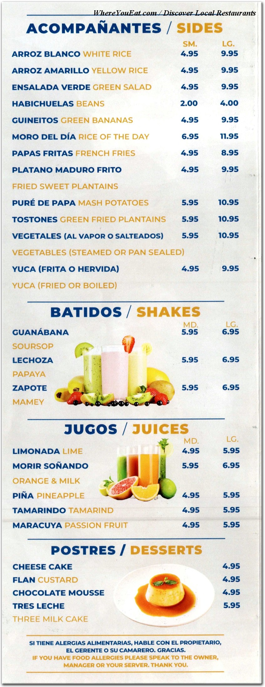 menu image