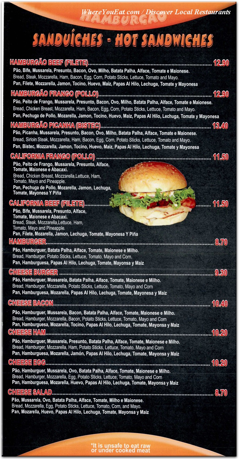 menu image