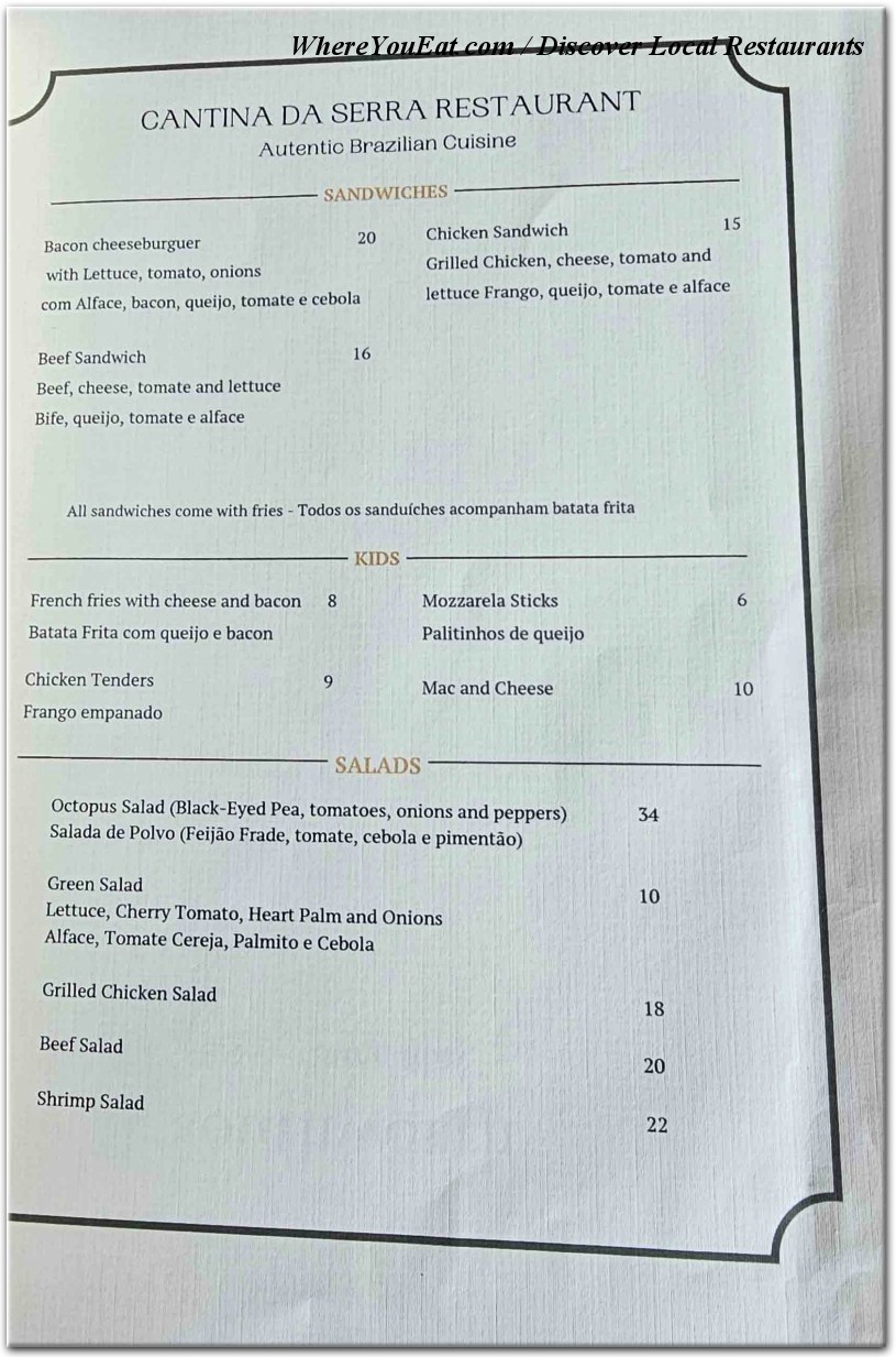 menu image
