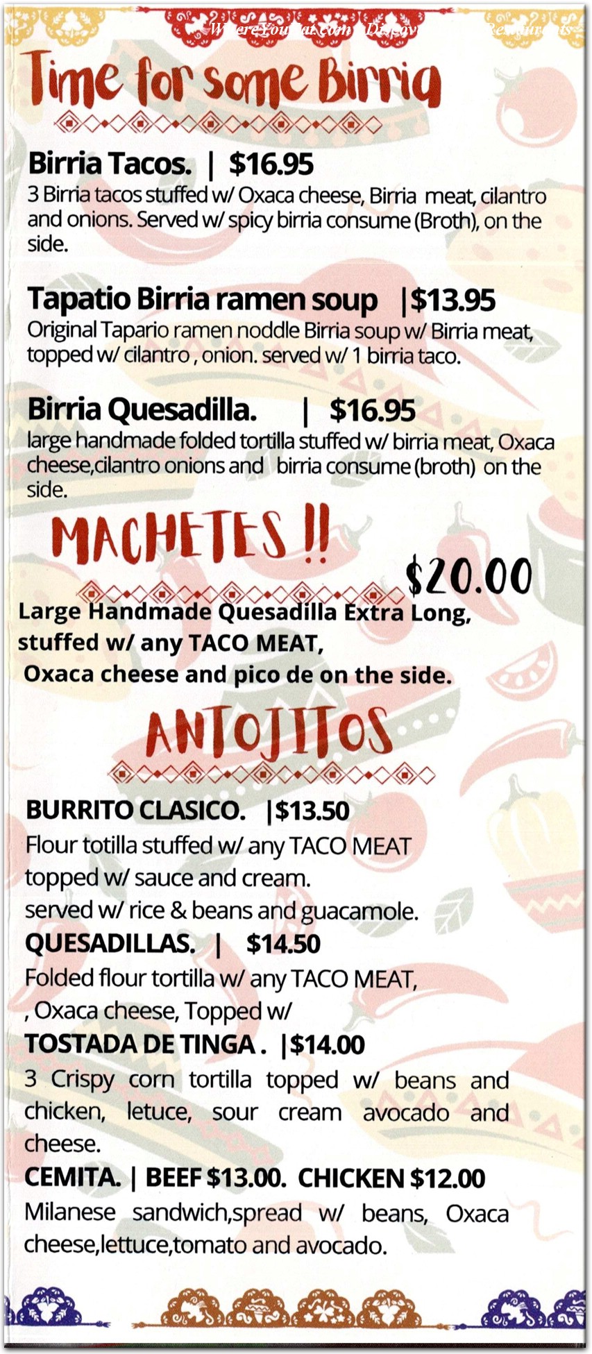 menu image