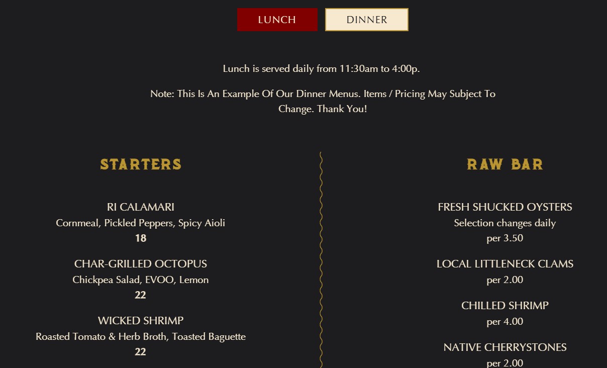 menu image