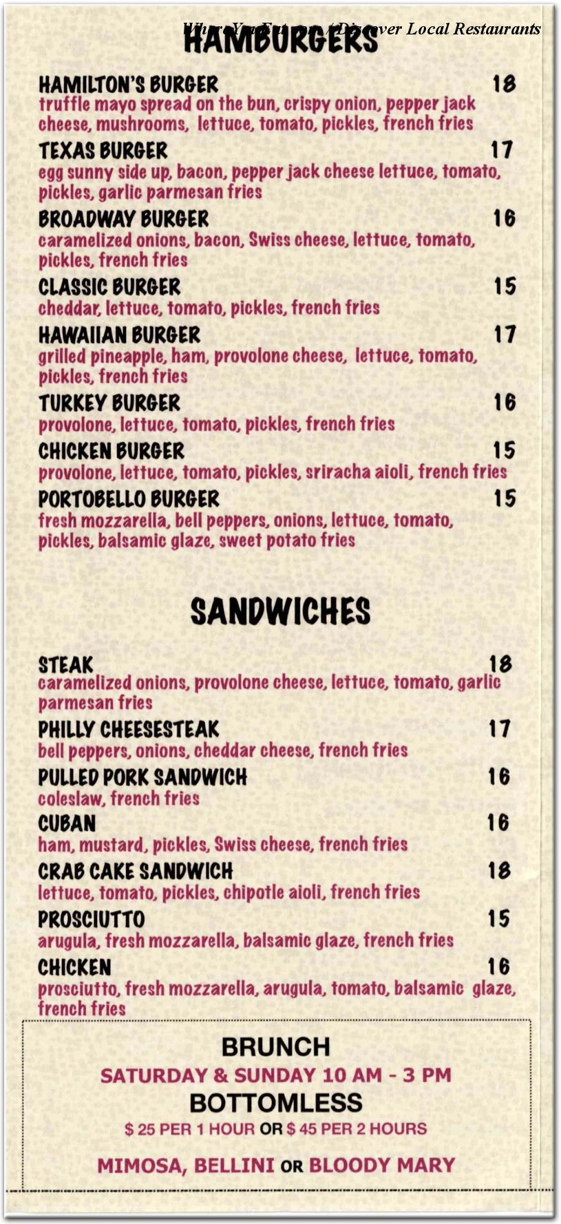 menu image
