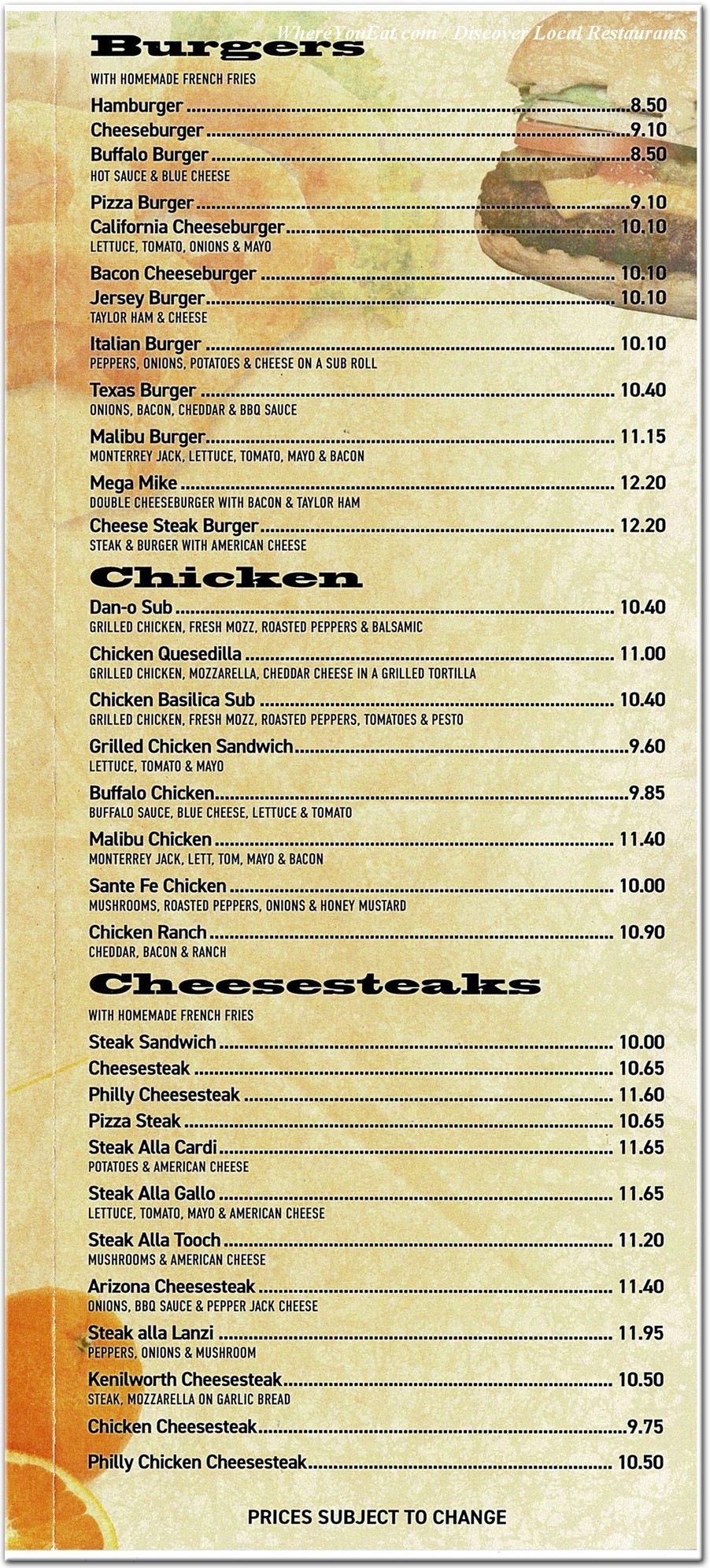 menu image