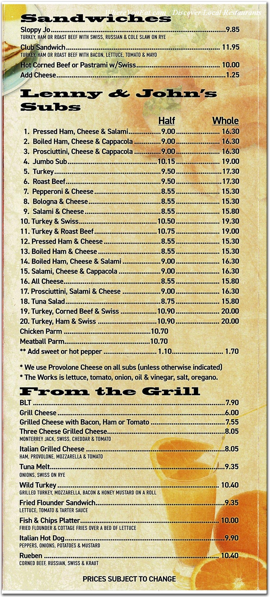 menu image
