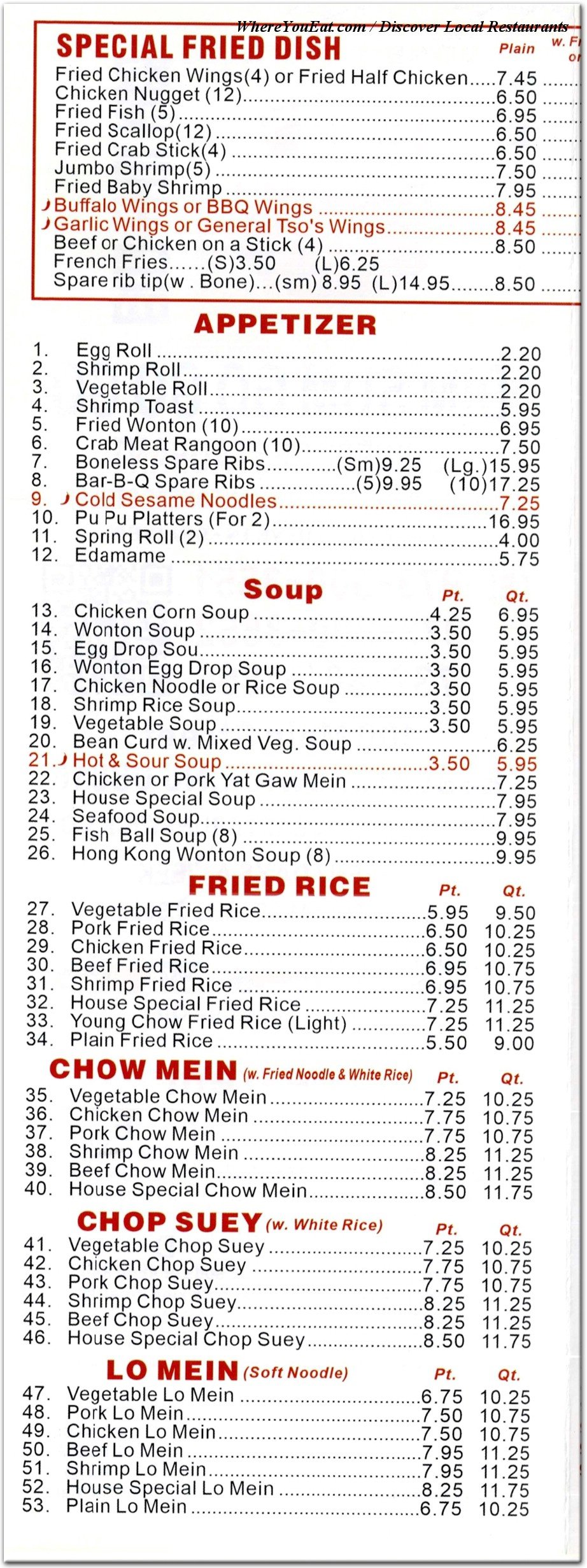 menu image