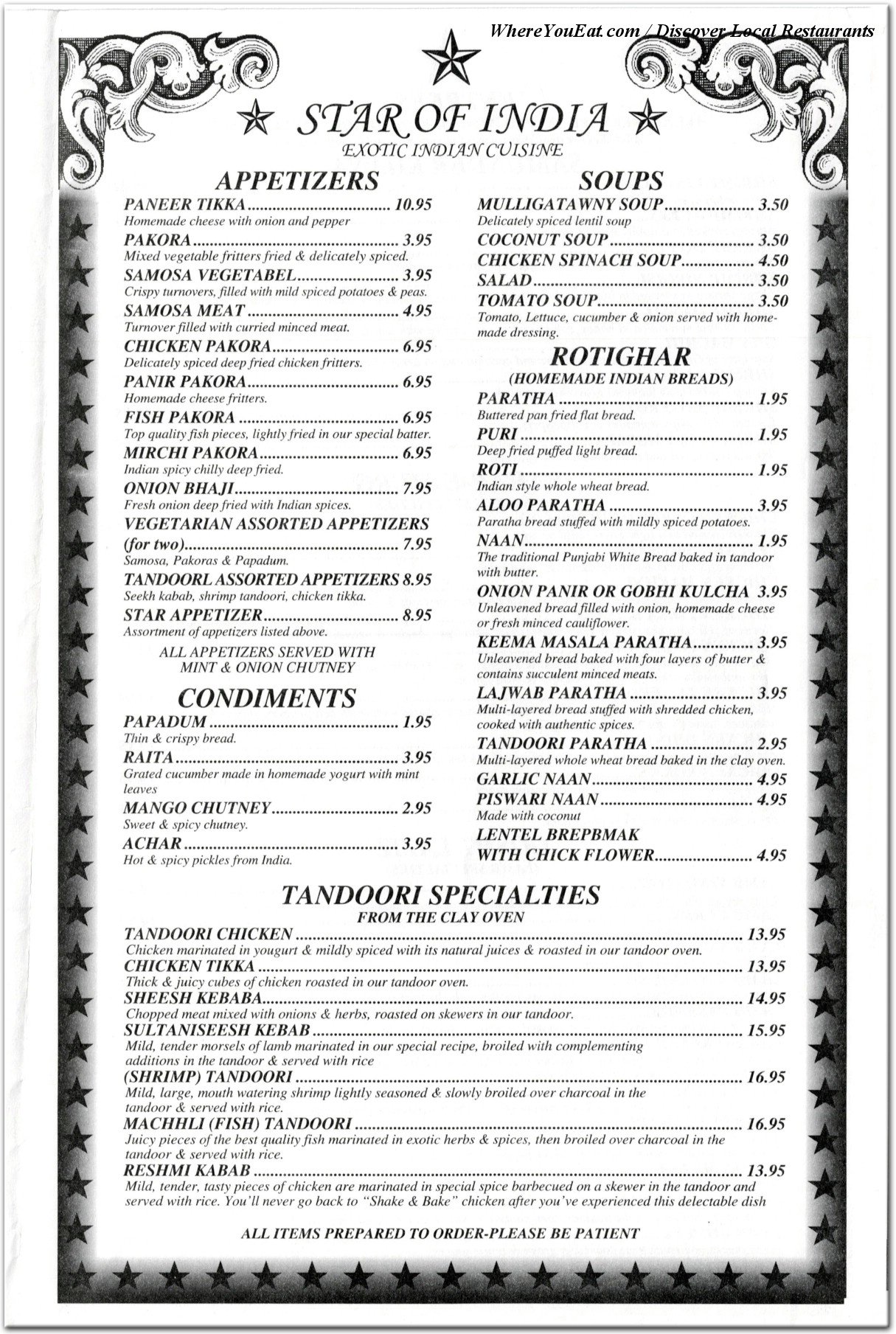 menu image