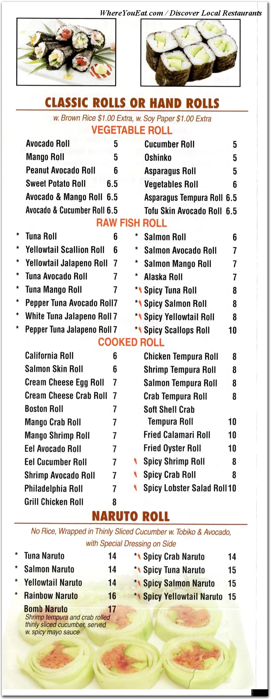 menu image