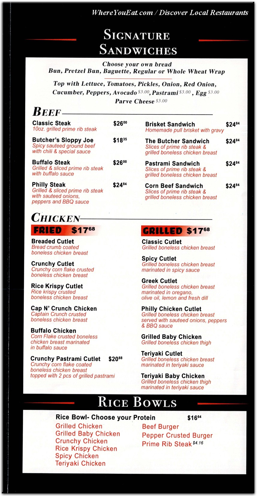 menu image