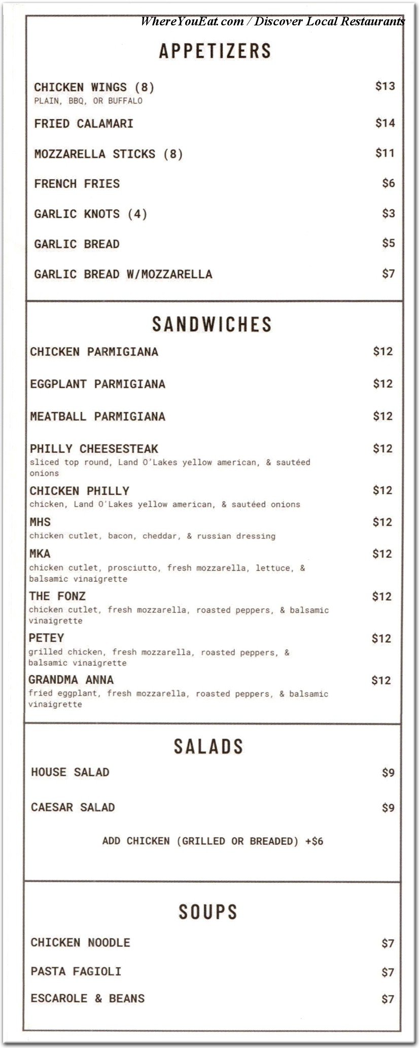 menu image