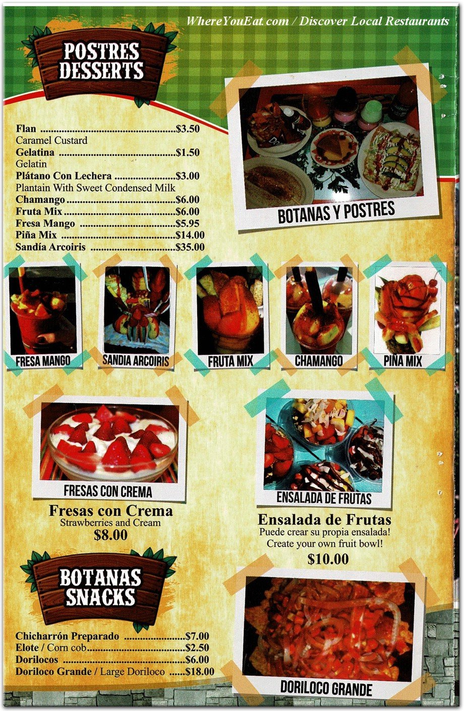 menu image