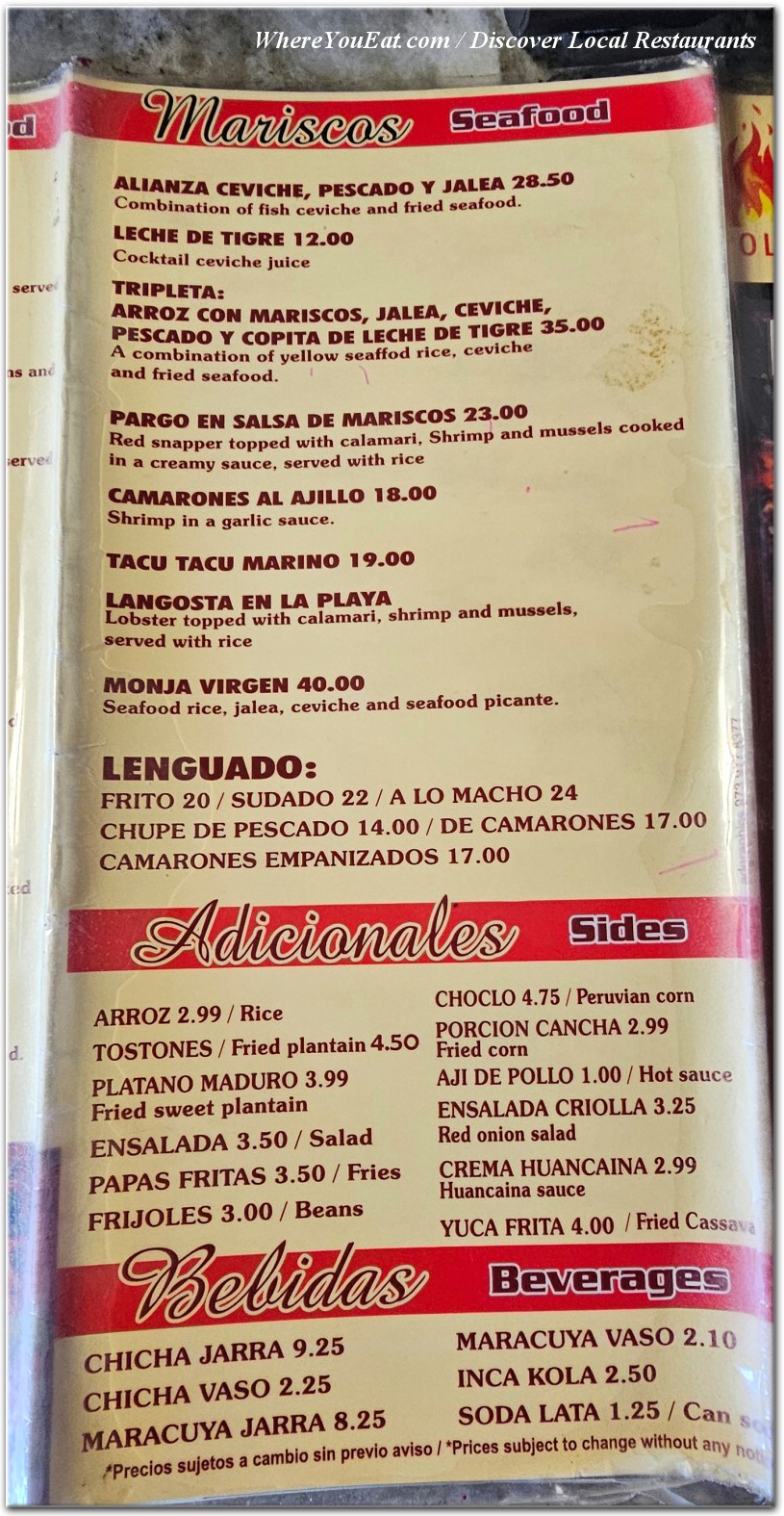 menu image
