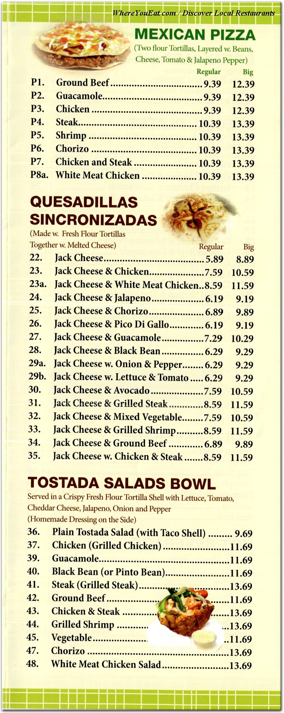 menu image