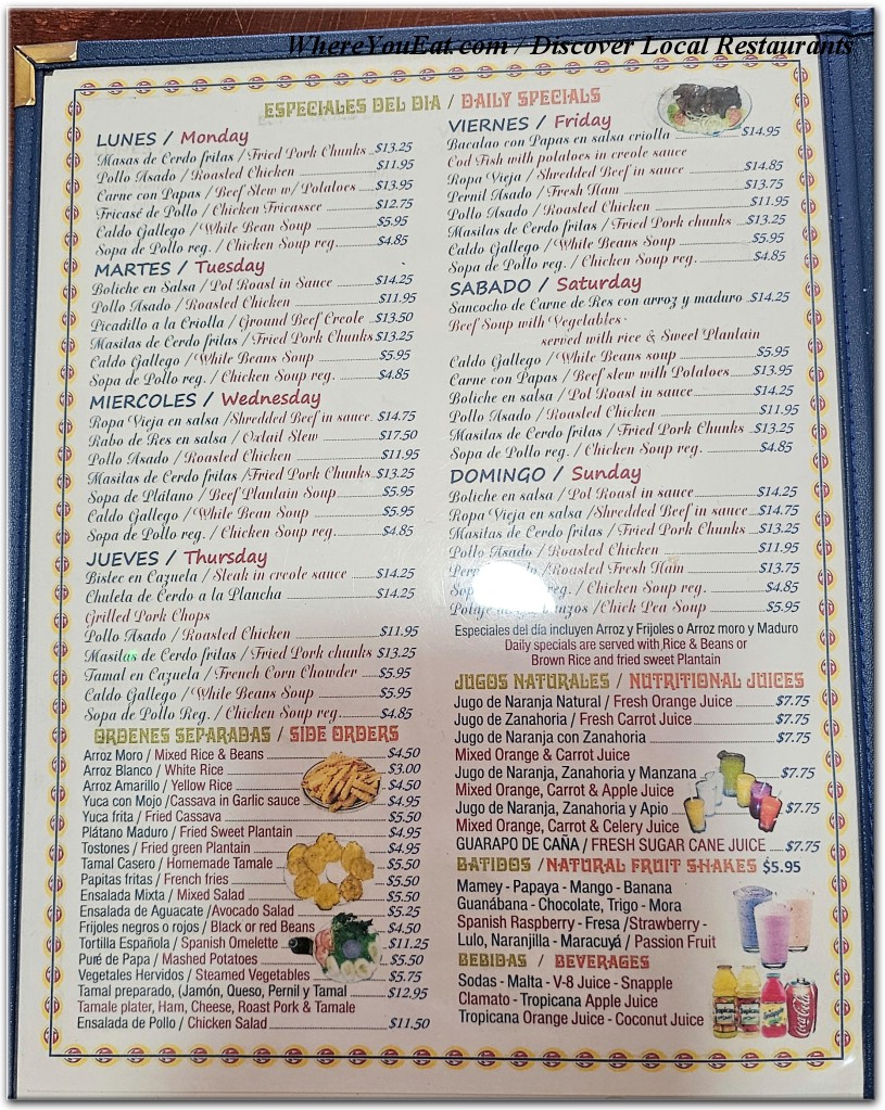 menu image