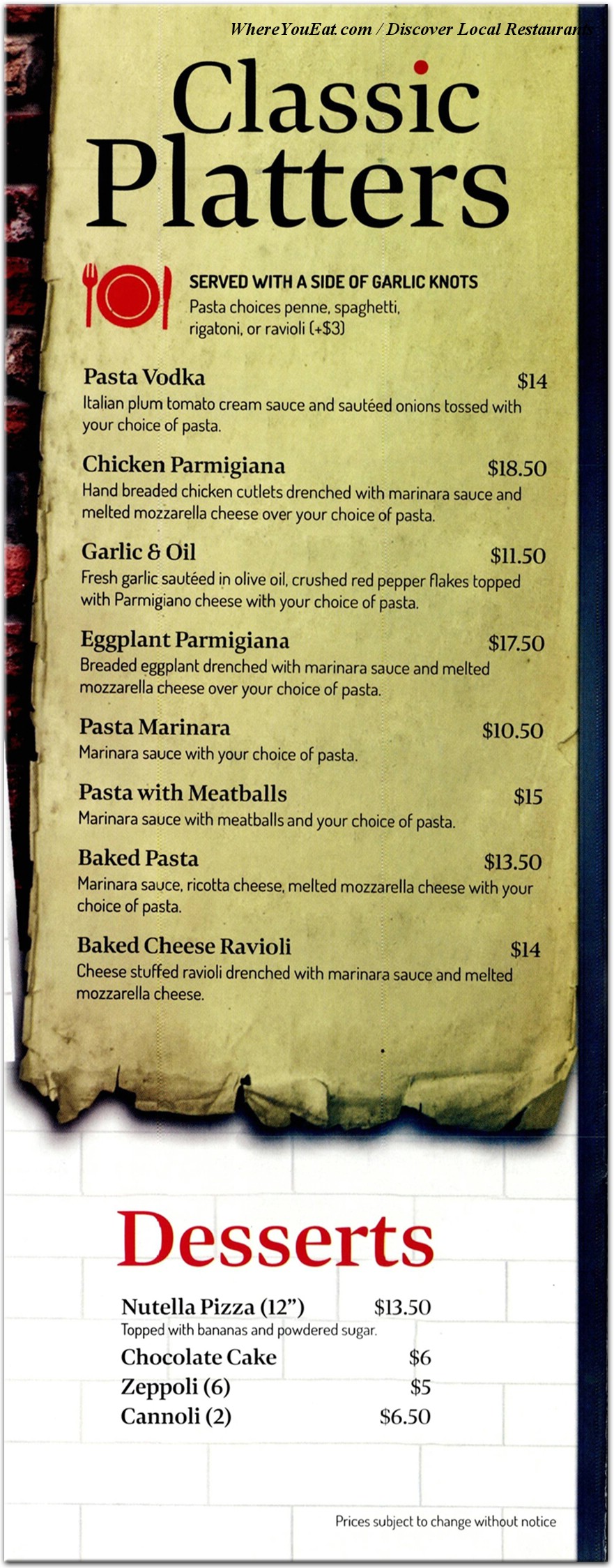 menu image
