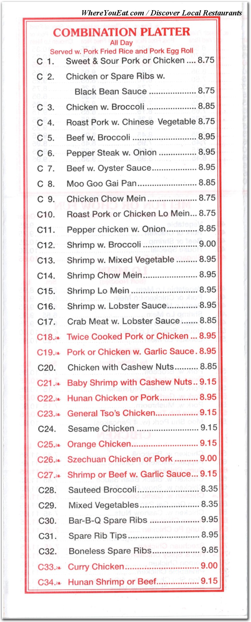 menu image