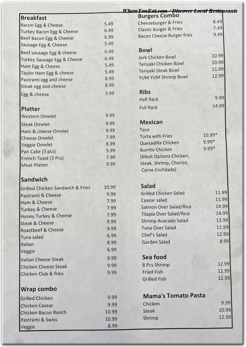 menu image