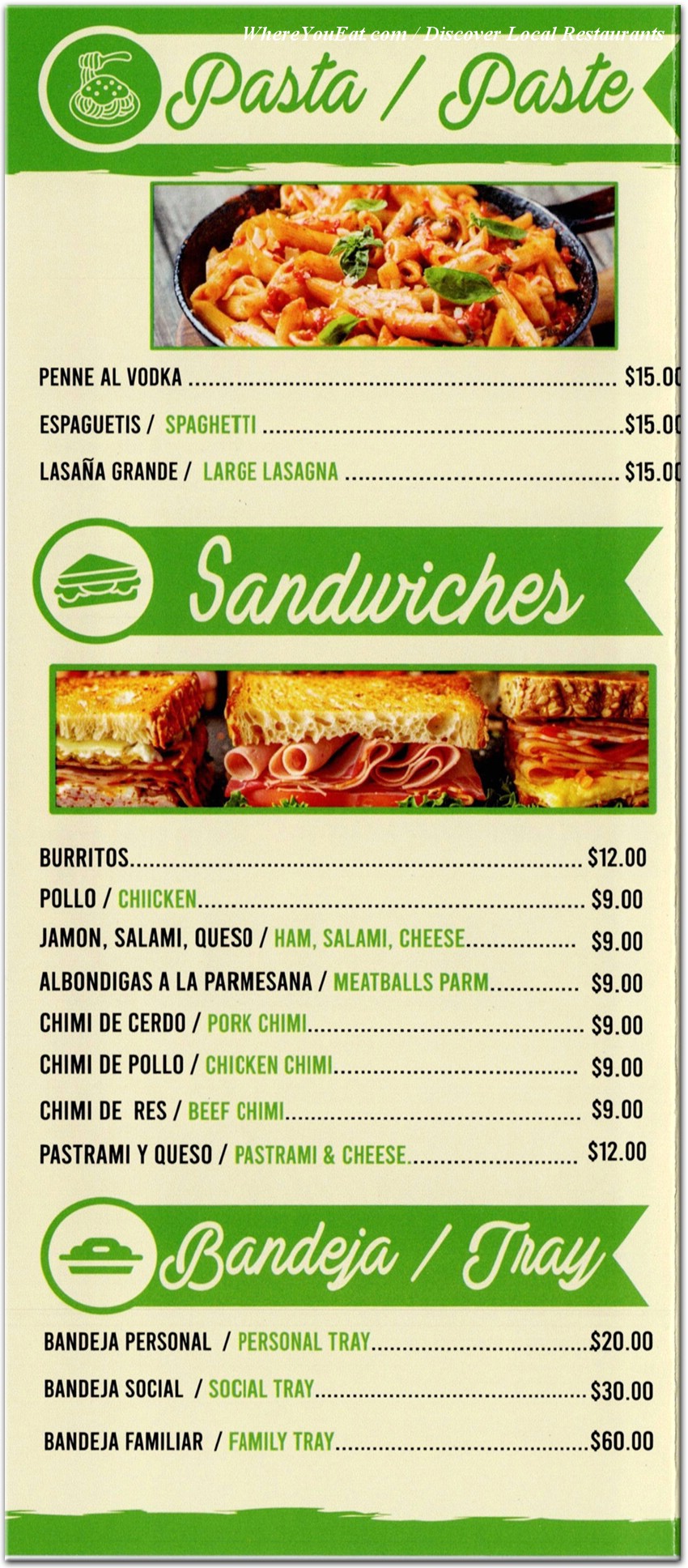 menu image