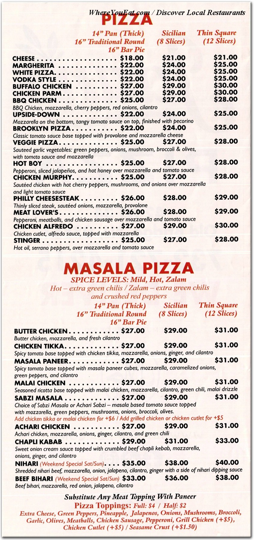 menu image