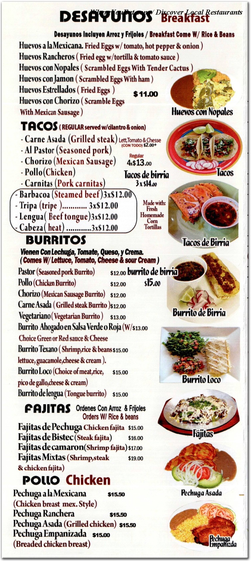 menu image