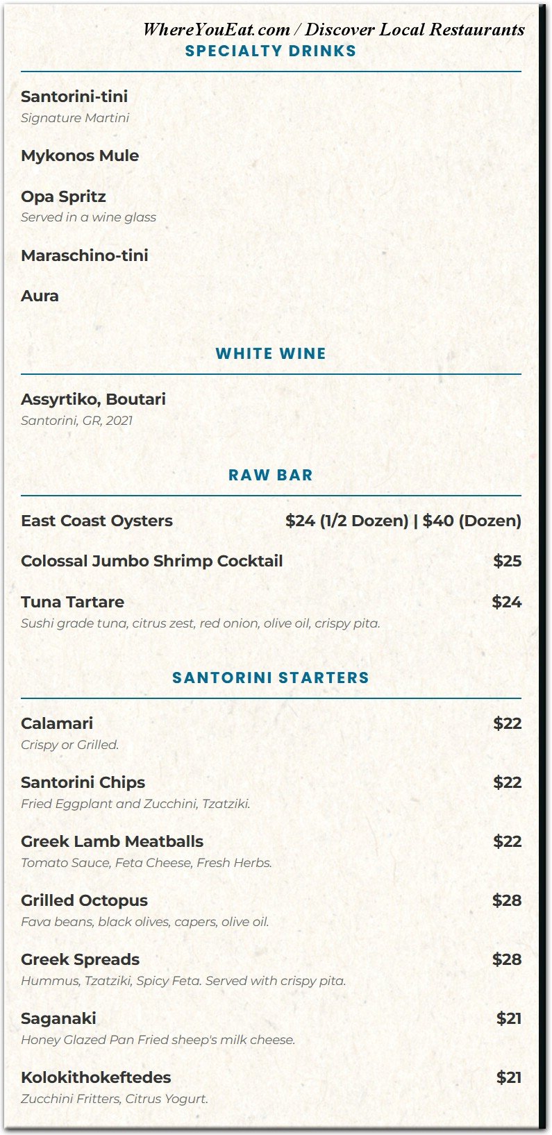 menu image