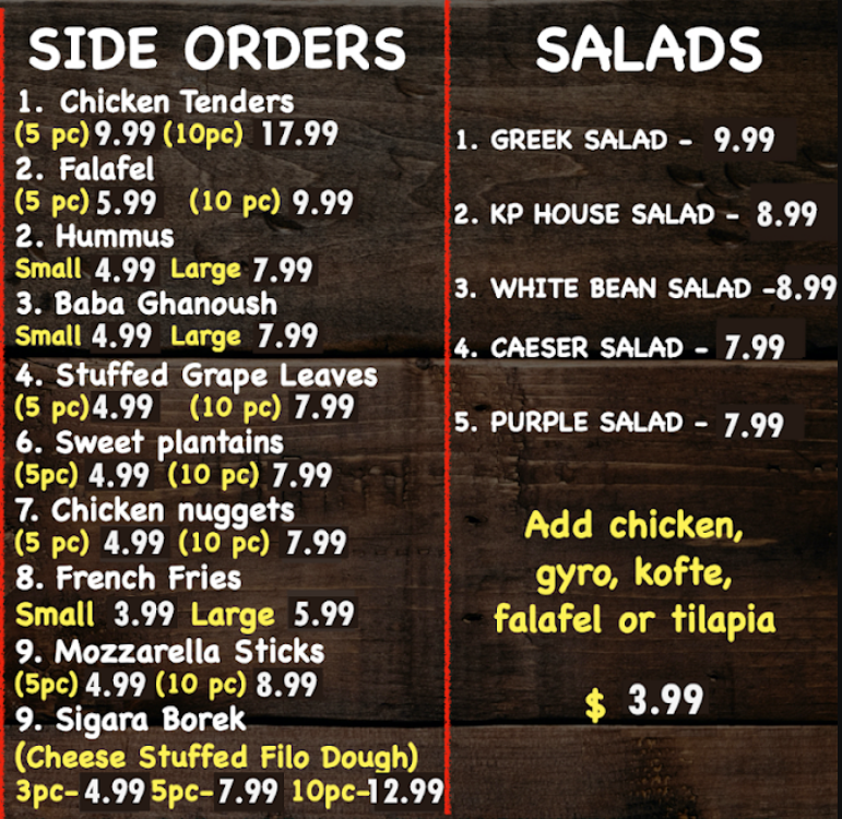 menu image