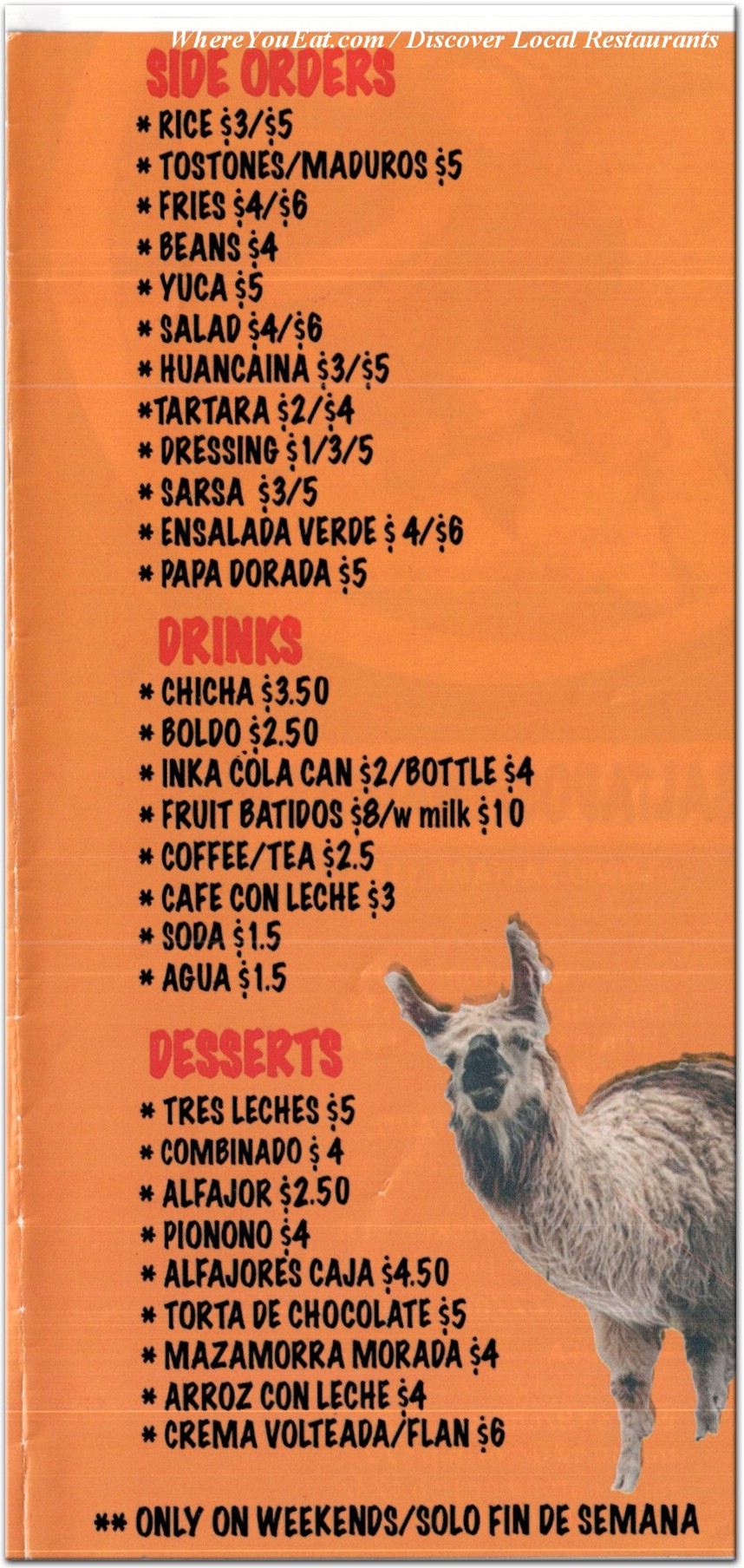 menu image